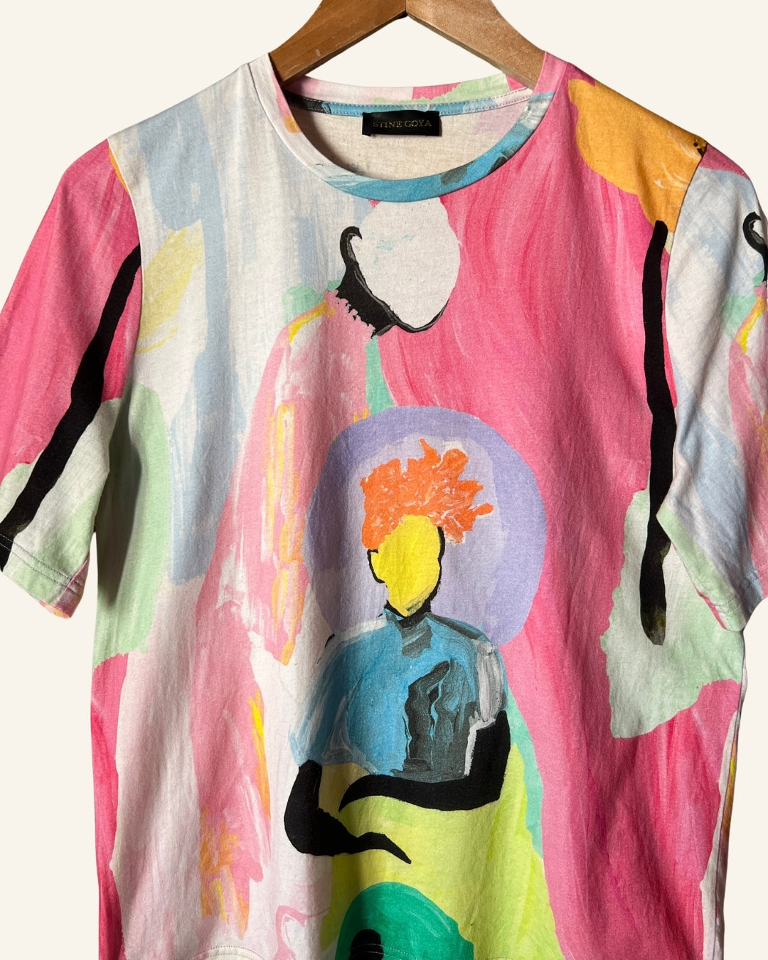 STINE GOYA "Leonie" colorful print organic cotton jersey t-shirt