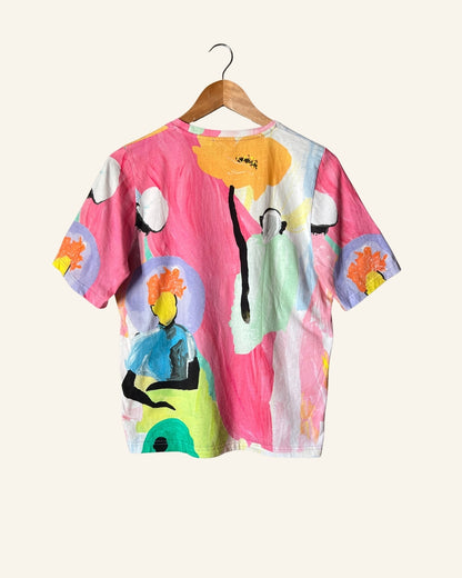 STINE GOYA "Leonie" colorful print organic cotton jersey t-shirt