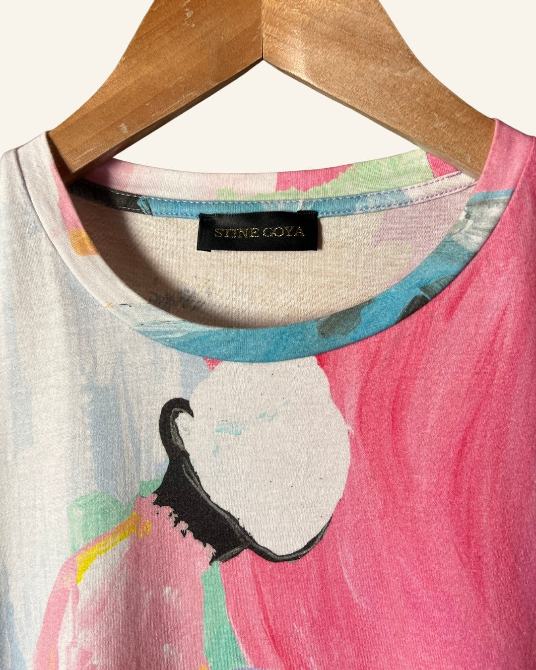 STINE GOYA "Leonie" colorful print organic cotton jersey t-shirt