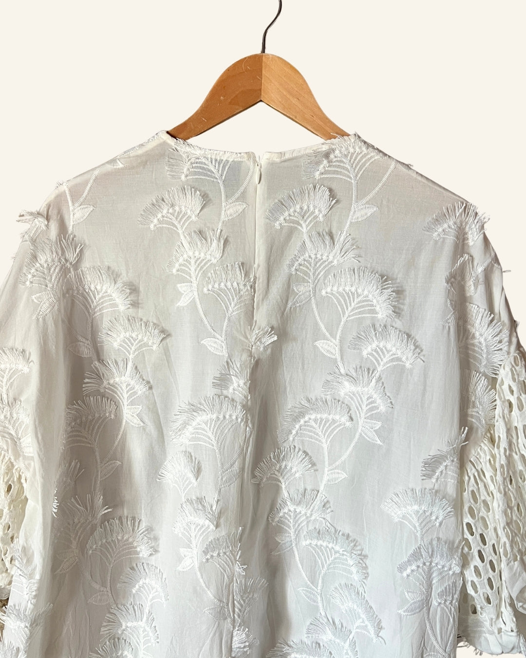 MUNTHE white cotton blend large white dress