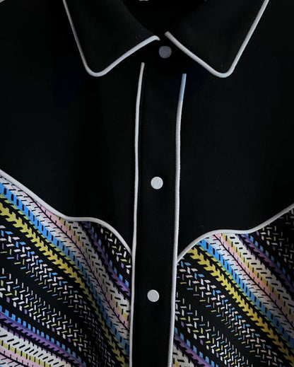 & OTHER STORIES black colorful printed shirt with western inspired details
