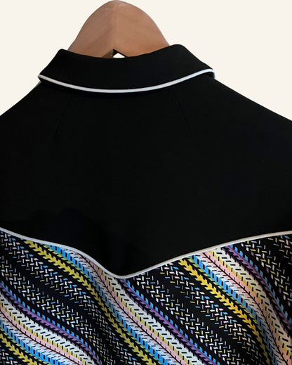 & OTHER STORIES black colorful printed shirt with western inspired details