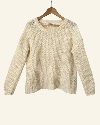 GESTUZ off-white cream mohair knitwear pullover sweater