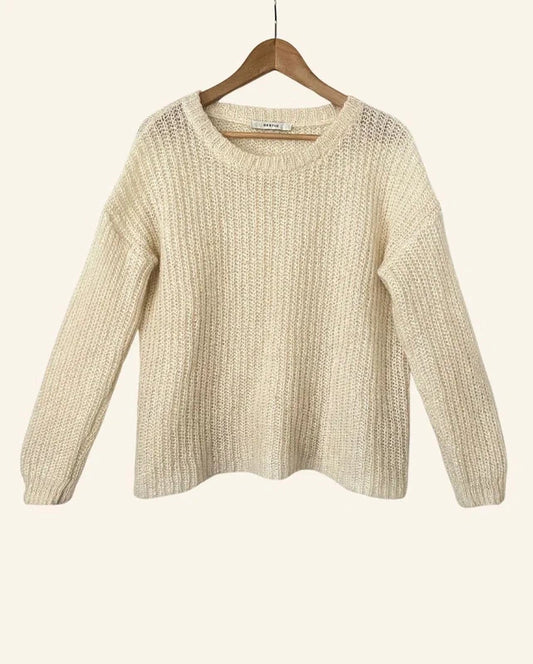 GESTUZ off-white cream mohair knitwear pullover sweater