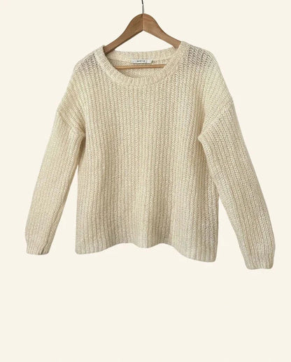 GESTUZ off-white cream mohair knitwear pullover sweater