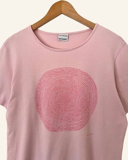 MARIMEKKO vintage flower print dusty rose pink t shirt