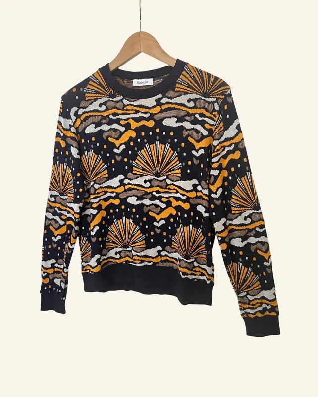 RODEBJER navy blue Sunrise knitted jersey sweater