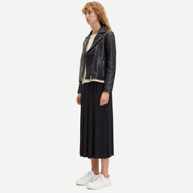 SAMSOE SAMSOE "Tautou" black leather biker jacket