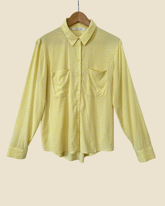 SAMSOE SAMSOE light yellow polka dot "Milly" shirt