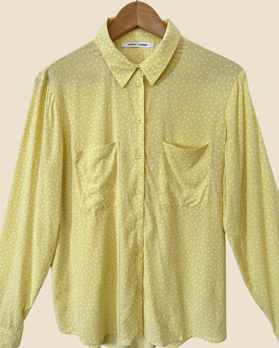 SAMSOE SAMSOE light yellow polka dot "Milly" shirt