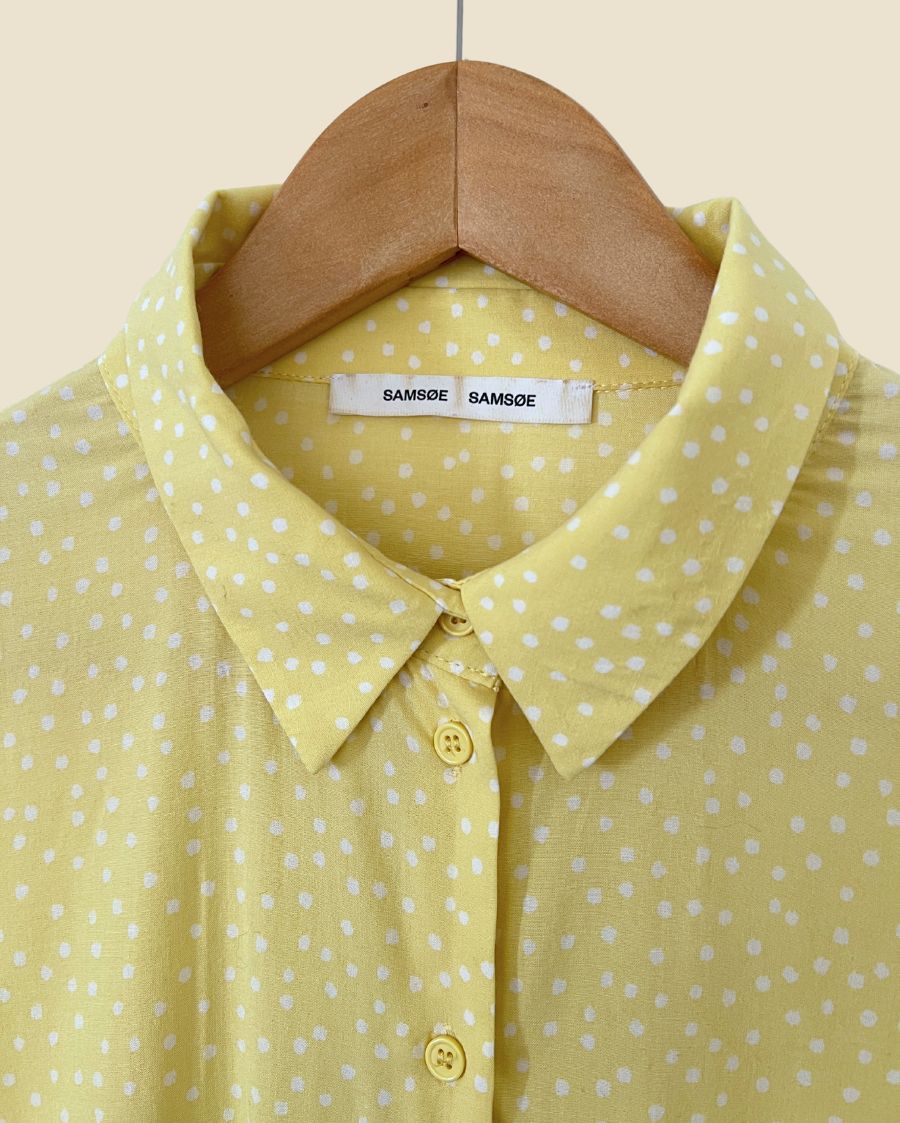 SAMSOE SAMSOE light yellow polka dot "Milly" shirt