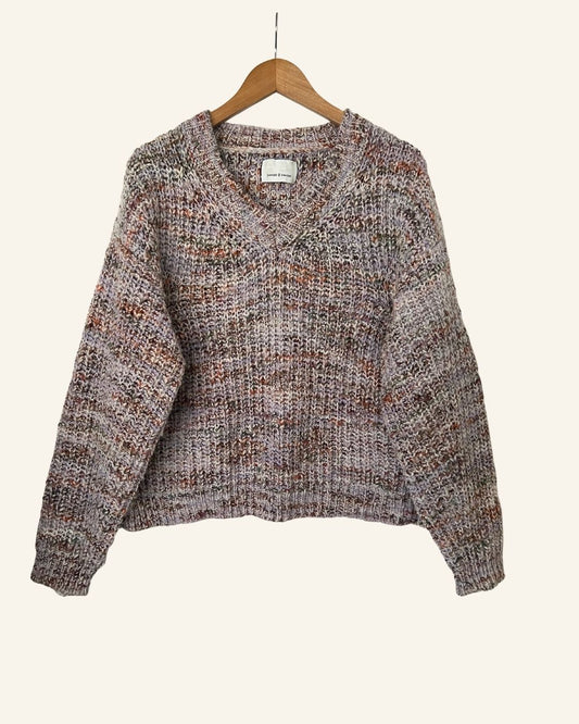 SAMSOE SAMSOE winter wool blend V neck knitwear sweater nuria