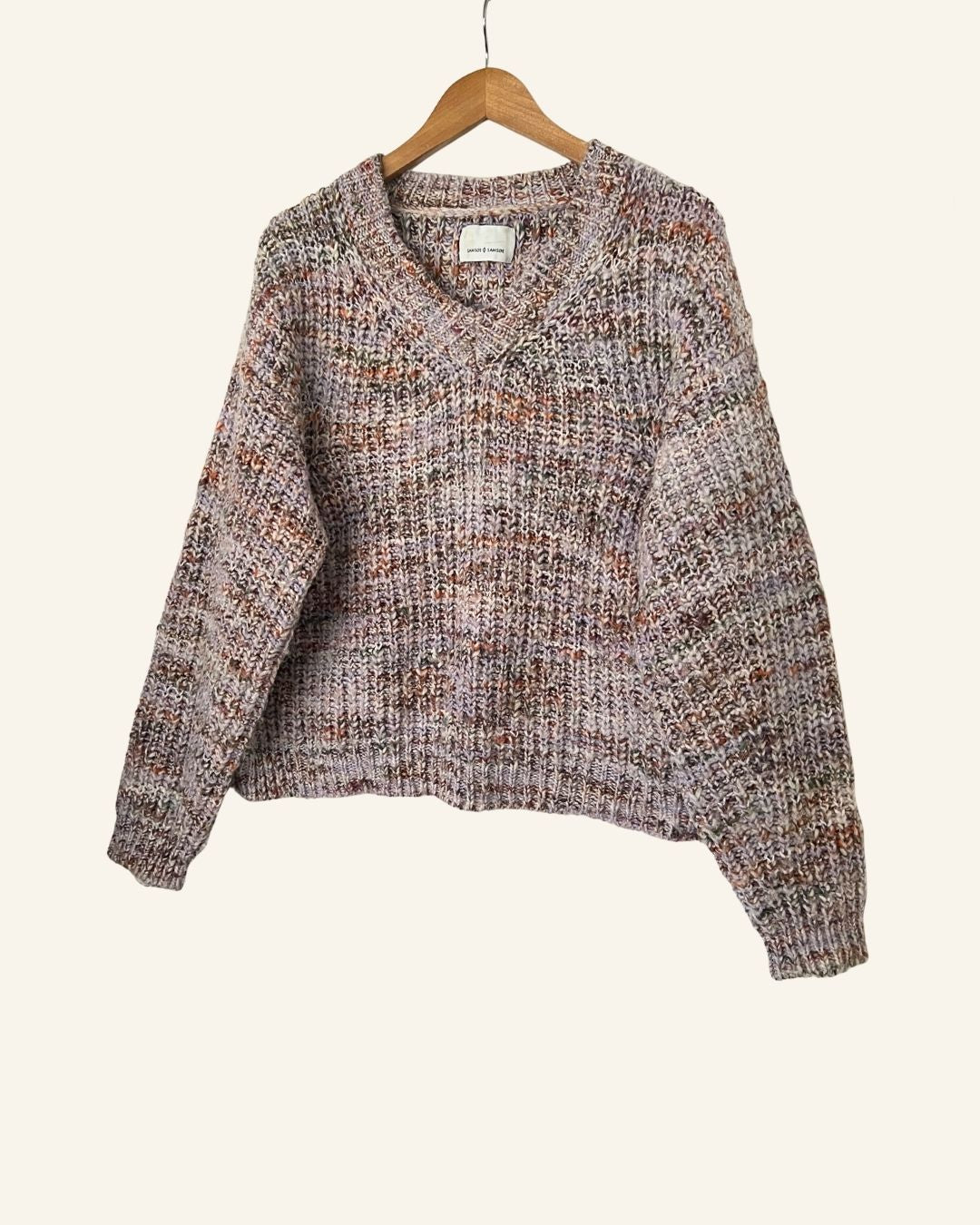 SAMSOE SAMSOE winter wool blend V neck knitwear sweater nuria