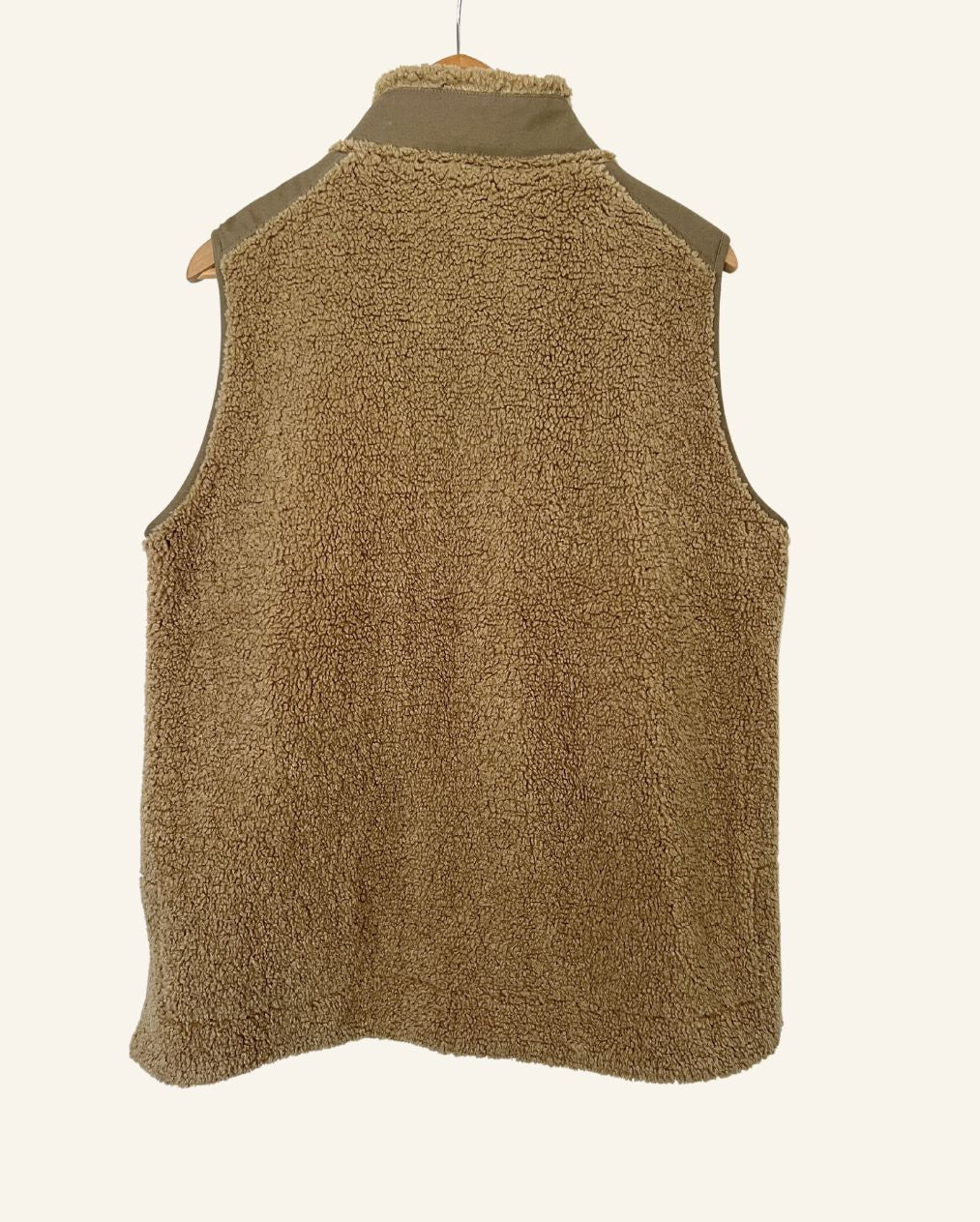 SECOND FEMALE dark beige oversize zipped teddy krizian waistcoat