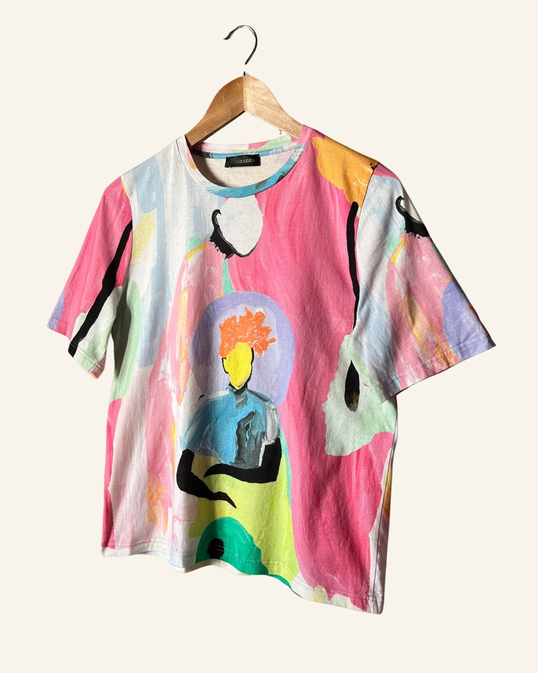 STINE GOYA "Leonie" colorful print organic cotton jersey t-shirt