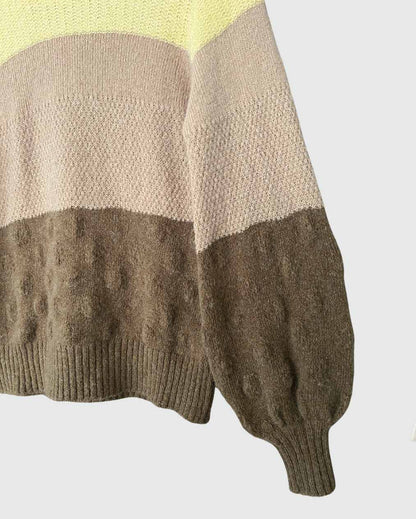 NÜMPH brown yellow mohair wool knitwear jumper