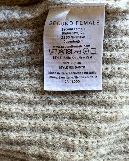 SECOND FEMALE alpaca wool grey oversize knitwear vest