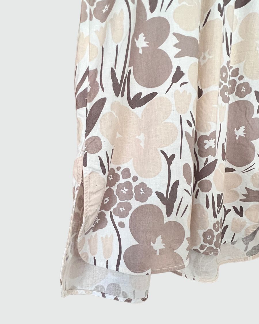 MARIMEKKO collab beige floral long dress