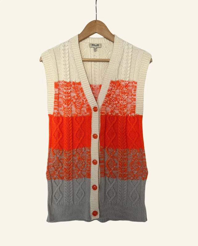 baumundpferdgarten wool knit cardigan striped