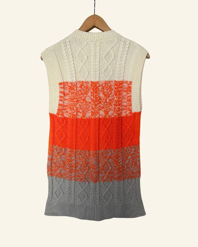baumundpferdgarten wool knit cardigan striped