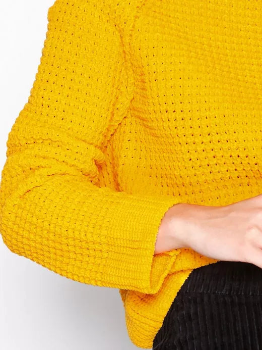 samsoesamsoe bright yellow knit coton sweater knitwear