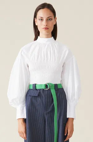 cotton-poplin-smock-blouse whiteganni