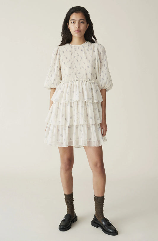 ganni pleatedruffleminidress lowell