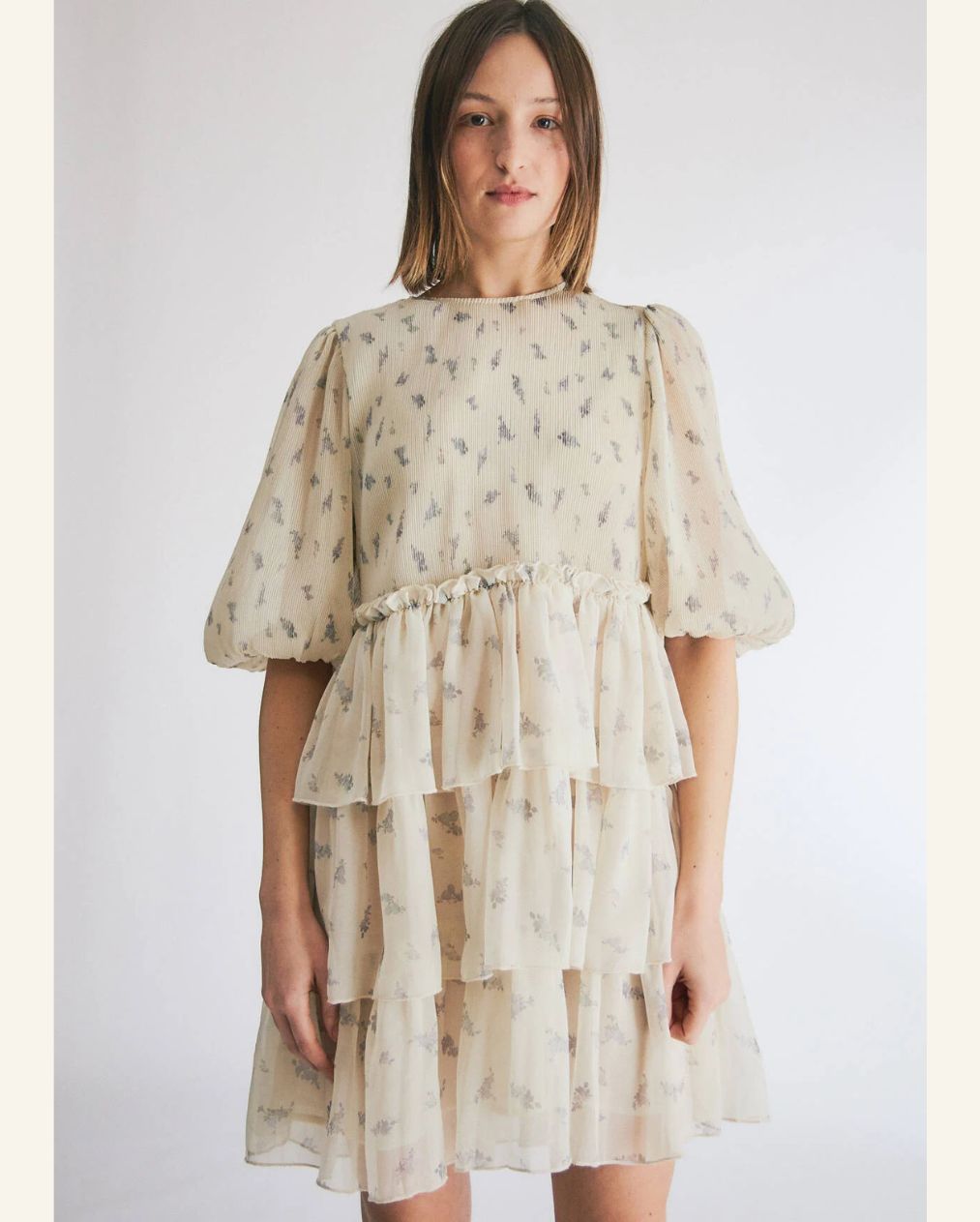 ganni pleatedruffleminidress lowell