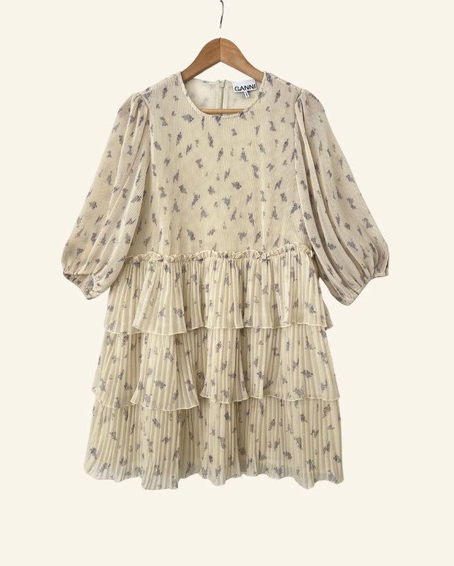 ganni pleatedruffleminidress lowell