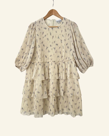 ganni pleatedruffleminidress lowell