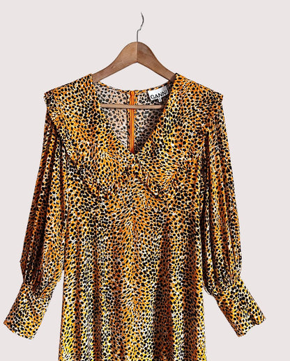 gannileopardprintlongcollardresscrepe