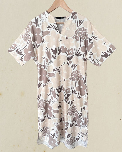 MARIMEKKO collab beige floral long dress