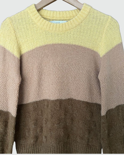 NÜMPH brown yellow mohair wool knitwear jumper