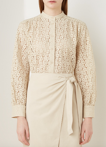 SAMSOE SAMSOE "Kiana" beige lace blouse