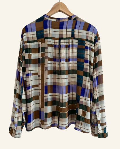 samsoesamsoeelmypatchworkcheckviscoseblouse