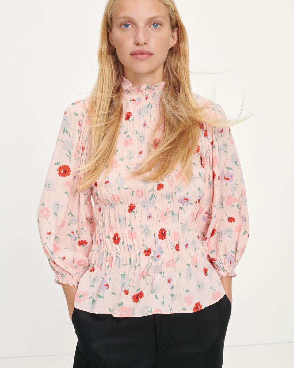 samsoesamsoesaramismockpinkfloralblousetop