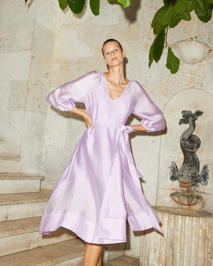 second female rosalina satin wrap dress
