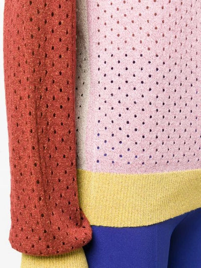 stinegoya colorful multicolor pink yellow red glitter lurex knitwear sweater